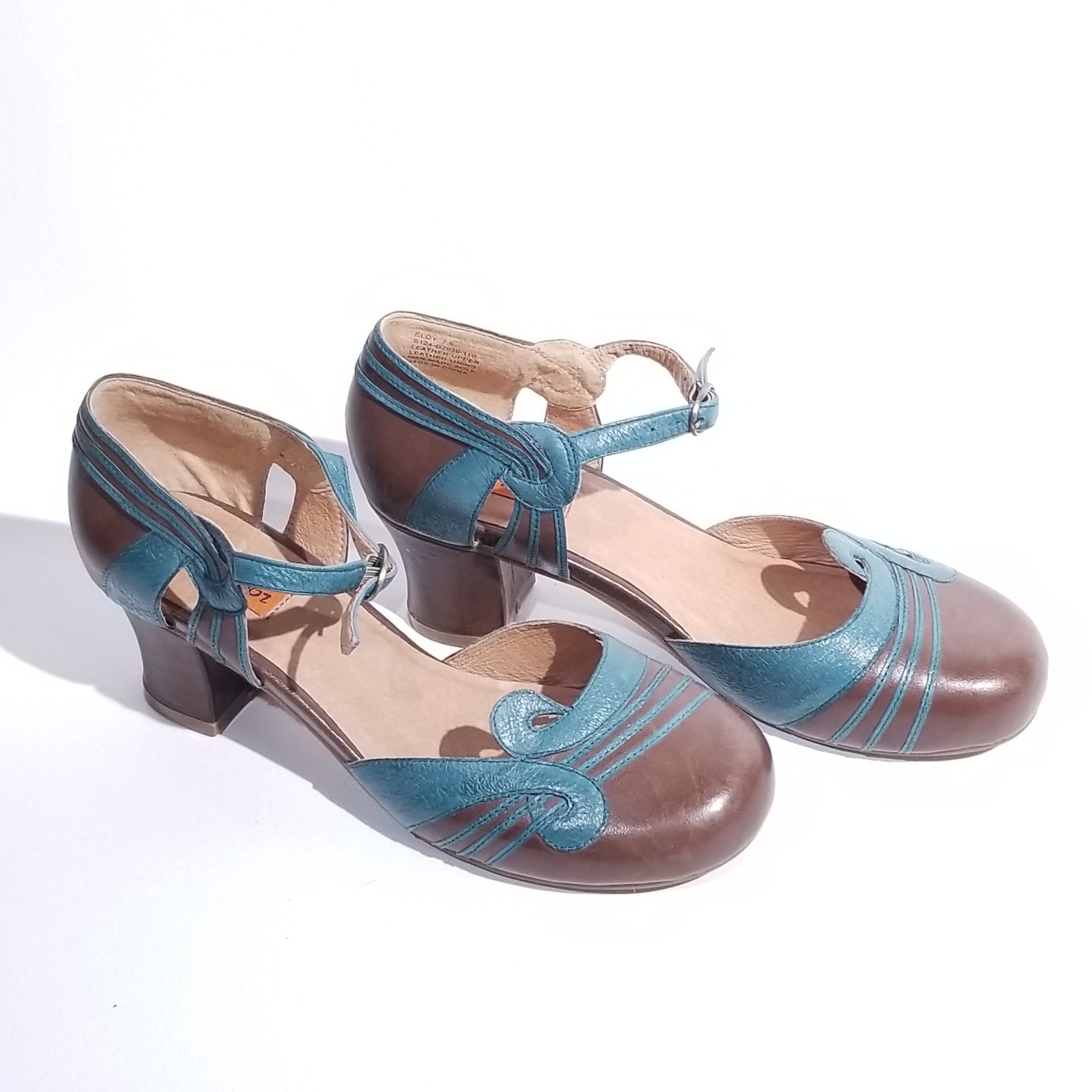 Miz Mooz Shoes Women 7.5 Eloy Mary Jane Block Heel Pinup Rockabilly Retro 50's