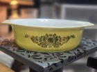 Vintage rare promotional PYREX "Golden Garland"   1.5 qt bowl