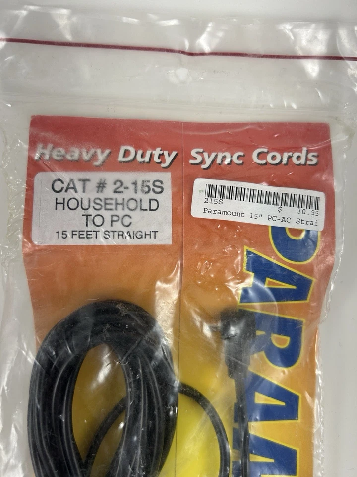 Paramount USA Sync Cord Male Household to Male PC 15 ft Cord 2-15S - Image 3 of 4