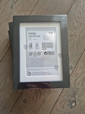 3x IKEA RIBBA Bilderrahmen 13x18cm Schwarz