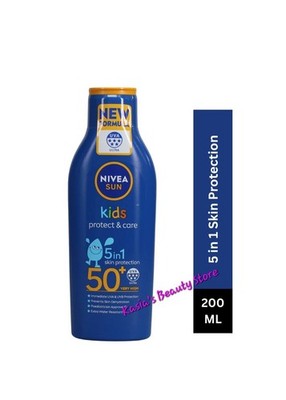 X2 NIVEA SUN Kids Protect&Care 5 in 1 Skin UVA&UVB Protection SPF50+ Neu 200ml 