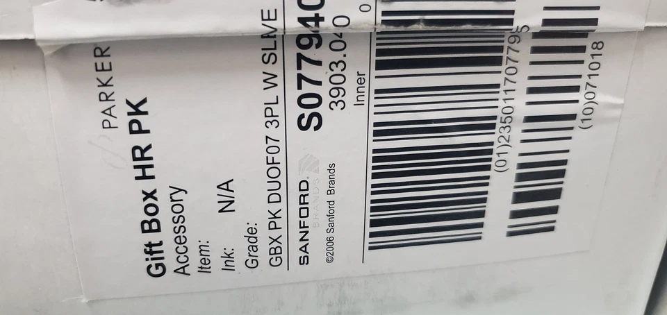 Caja de regalo de almacenamiento vacía Parker Duofold negra de 3 ranuras Foto 3 de 4