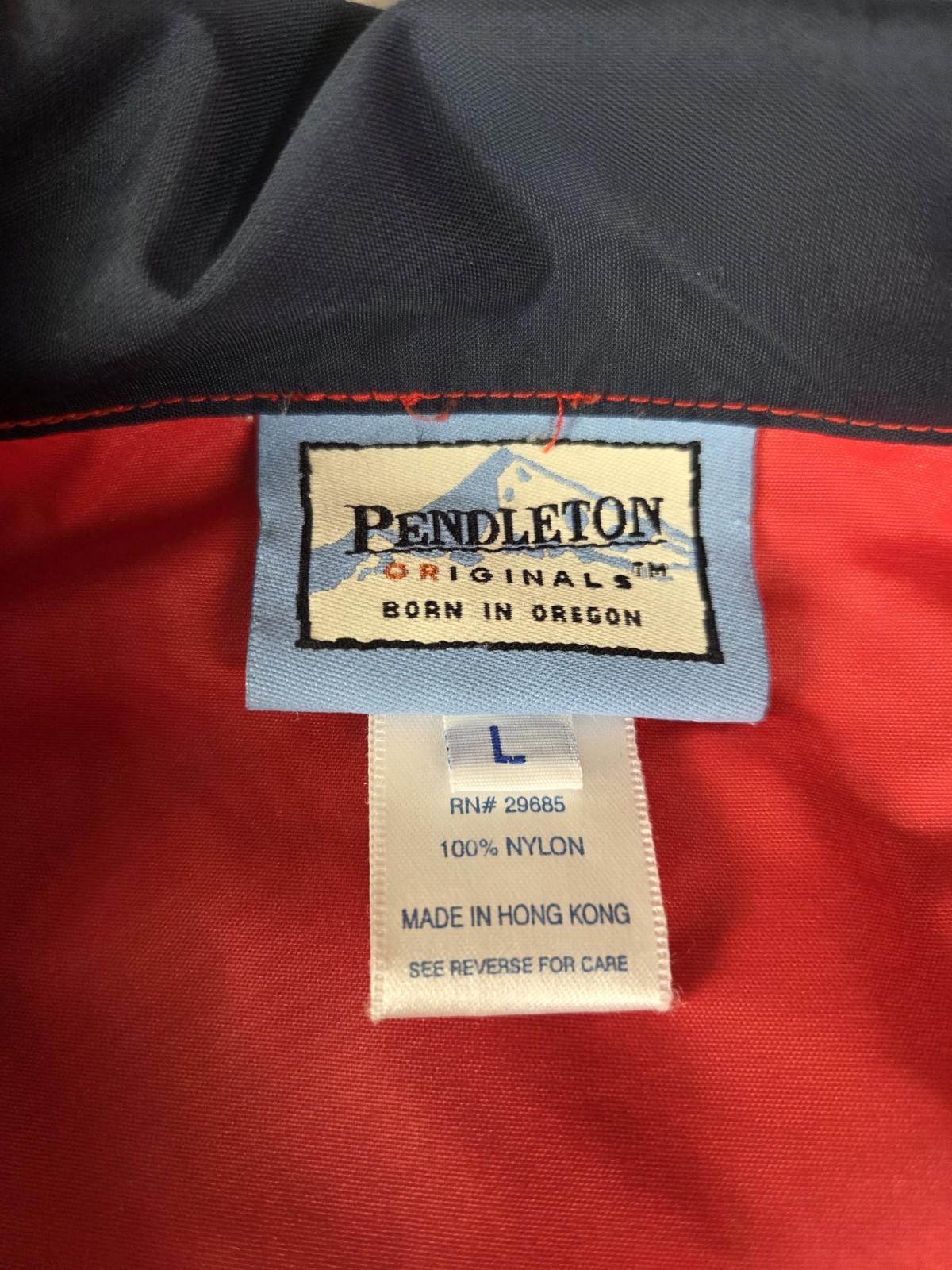 Pendleton Red Windbreaker Full Zip Jacket Vintage… - image 4