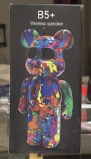 B5 Wireless Graffiti Bear Speaker Paint Splatter Design