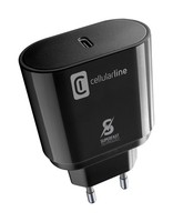Cellularline Super Fast Charger Pd 25W, Usb Type-C, Schwarz (60050) #1907323