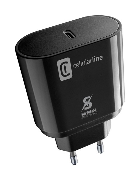 Cellularline Super Fast Charger Pd 25W, Usb Type-C, Schwarz (60050) #1907323-image