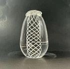 Steuben Glass Pineapple with Laticino signed Steuben Smooth Top No Leaves