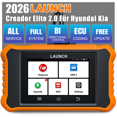LAUNCH Creader Elite 2.0 KFZ OBD2 Diagnosegerät ALLE SYSTEM Für Hyundai & Kia
