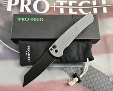 Protech Malibu W/ Grey Battleworn Dragon Scale Handle & DLC MagnaCut Blade Knife