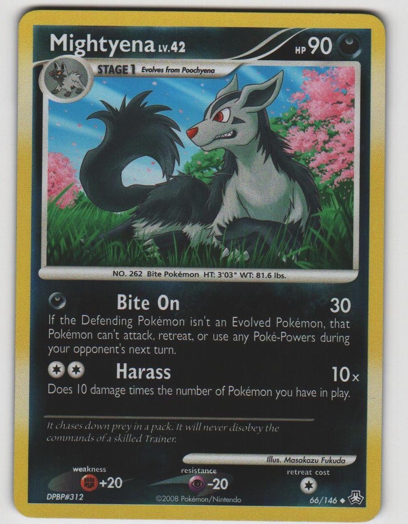 Mightyena Uncommon Legends Awakened 66/146 Reverse Holo Near Mint Pokemon