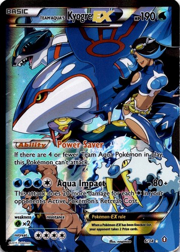 Team Aqua's Kyogre EX 6/34 Ultra Rare Double Crisis Pokemon Holo MP