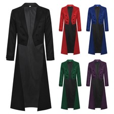 Mens Tailcoat Renaissance Rococo Coat Victorian Jacket Pirate Steampunk Jacket