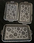 3 - Vintage Anchor Hocking Clear Glass Snack Tray