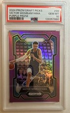 2024 Panini Prizm Draft Picks Victor Wembanyama #99 Purple Prizm /75 PSA 10