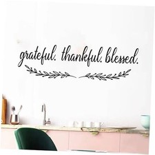 Inspirational Quotes Wall Stickers for Kitchen: Small Grateful Thankful Blessed