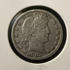 1902 Philadelphia Mint Silver Barber Quarter