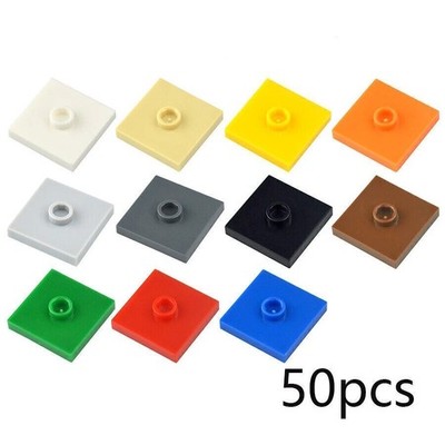 2x2 Tiles Plates with Center Stud Jumper & Bottom Groove for Lego Pick Colors