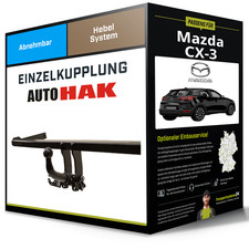 Abnehmbare Anhängerkupplung für MAZDA CX-3 01.2015-jetzt Typ DK Auto Hak NEU