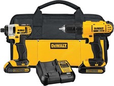 DEWALT 20V MAX Drill  Impact Driver Kit w/ 2 Batteries, Charger  Bag DCK240C2