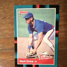Donruss 1988 The Rookies Mark Grace #1 Rookie Cubs Baseball Card