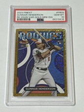 2023 Topps Finest - Gunnar Henderson #FRD9 Rookies Gold Refractor /50 (RC) PSA
