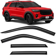 Sun Rain Visors Wind Rain Guards for 2020-2026 Ford Explorer SHATTERPROOF