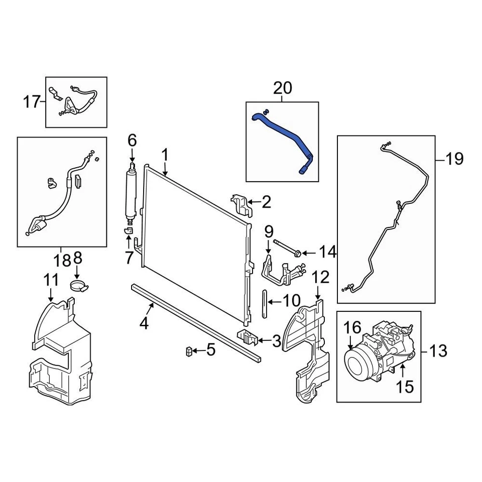 For Infiniti G37 2009-2013 Infiniti 924803WK0A A/C Refrigerant Suction Hose Foto 2 de 4