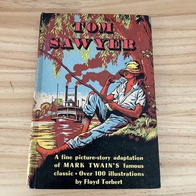 TOM SAWYER Pixie Books 1952 1st Edition Twain Color Illustrations Hardcover