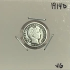1914 D Barber Dime, 90% Silver, VG, Very Nice Condition! 🔥🔥