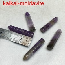 5Pcs/lot natural amethyst stone high quality healing point crystal pillar FJ25