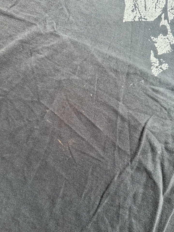 Camiseta preta 6XL manga curta folgada desgastada Y2K Malcom X vintage 100% algodão  - Imagem 3 de 4