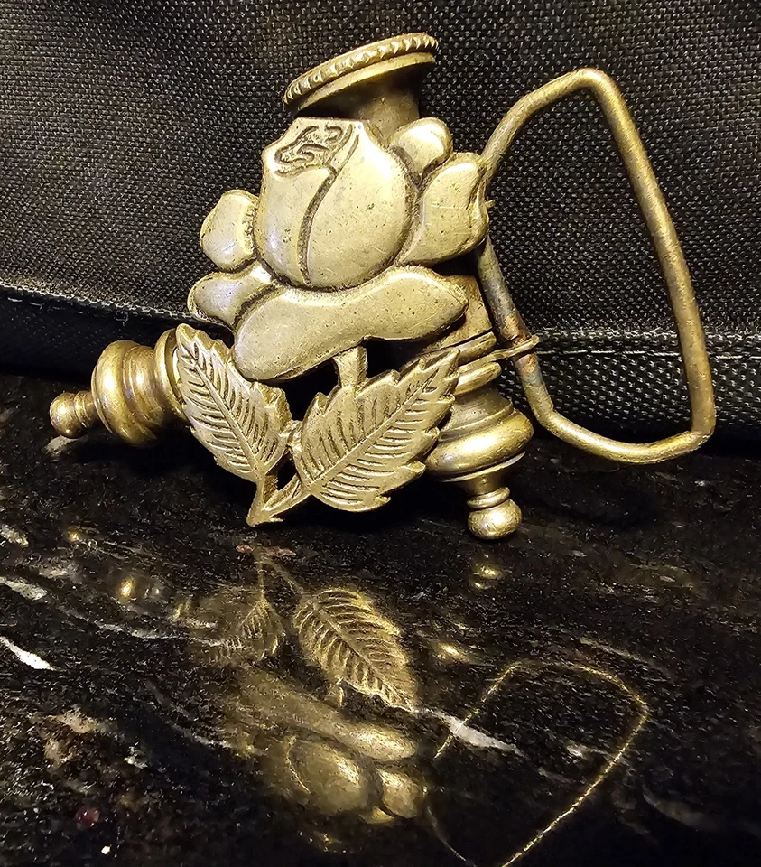 Solid Brass 70s Vintage 420 Prohibition Hippie Tobacco Smoking Pipe Belt Buckle - Image 4 of 4