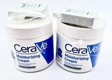 CeraVe Moisturizing Cream, Body and Face Moisturizer for Dry Skin 2 Pack