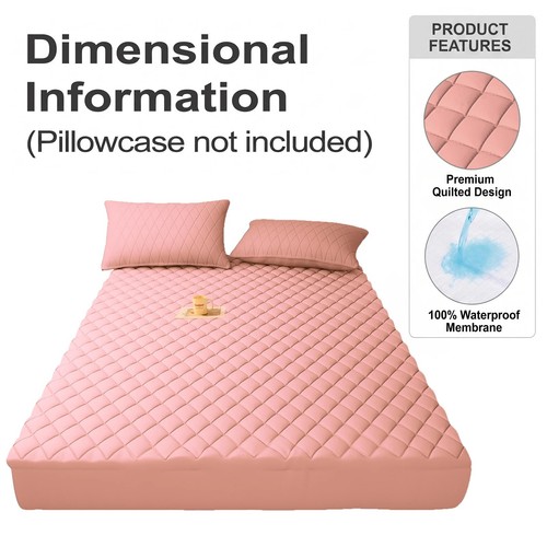 Quilted Waterproof Mattress Cover Pad Protector Cooling Breathable Fitted Topper