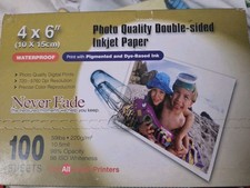 4x6 Photo Quality Double Sided Ink Jer Paper 100 Sheet New