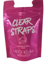 NEW Clear Transparent Bra Straps Invisible Adjustable Elastic 1 Pair Clear Strap