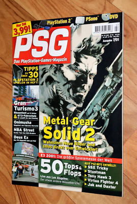 2001 Playstation Magazin Metal Gear Solid 2 Jak and Daxter Deus Ex Soul Reaver 2