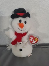 Ty Snowball 1997 Snowman Bear 4 Th Gen PVC 7 Beanie Baby MWMT