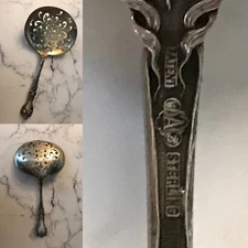 STERLING SILVER ANTIQUE ALVIN MAJESTIC PIERCED SERVING SPOOON 
