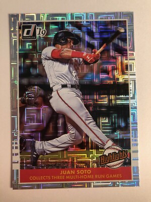2019 Donruss Action Highlights Vector Juan Soto Nationals H8