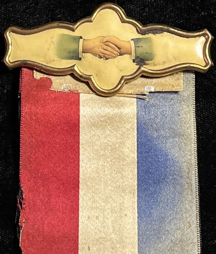 Antiguo lote de 9 prendedores políticos Whitehead and Hoag de la década de 1890 y pinback de logia. - Imagen 5 de 23