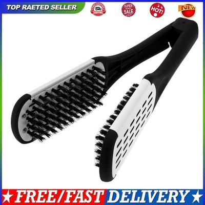 V-Shaped Comb Hair Brush Anti-Static Double Sided Spring Device for Personal Use