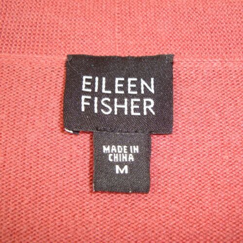 Eileen Fisher Silk Cashmere Open Front Cardigan Sweater Womens Sz M - Picture 2 of 7