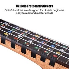 2Pcs Ukulele Fretboard Stickers Chord Fret Note PVC Finger Guide for Beginner