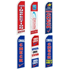 Smog Check Auto Service Variations Swooper Flutter Advertising Banner Flags