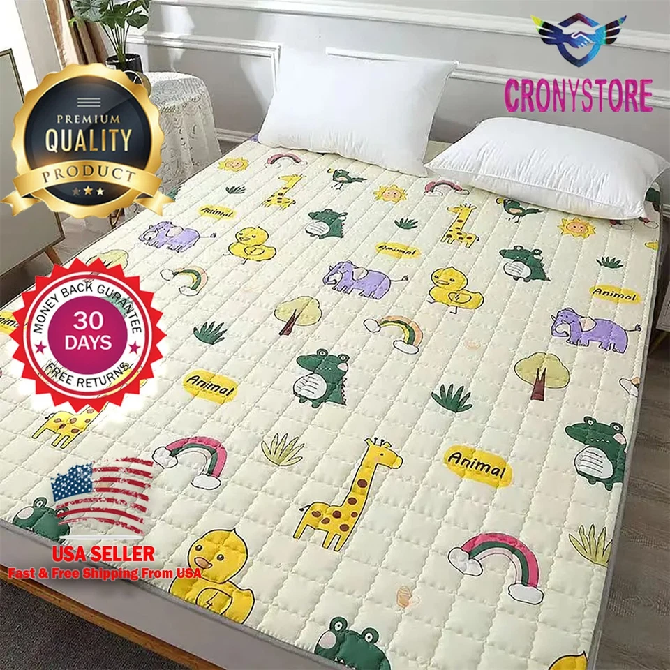 Queen Size Mattress Topper, 1200 GSM Cooling Cushion, Mattress Pad for Back Pain - Image 4 of 4