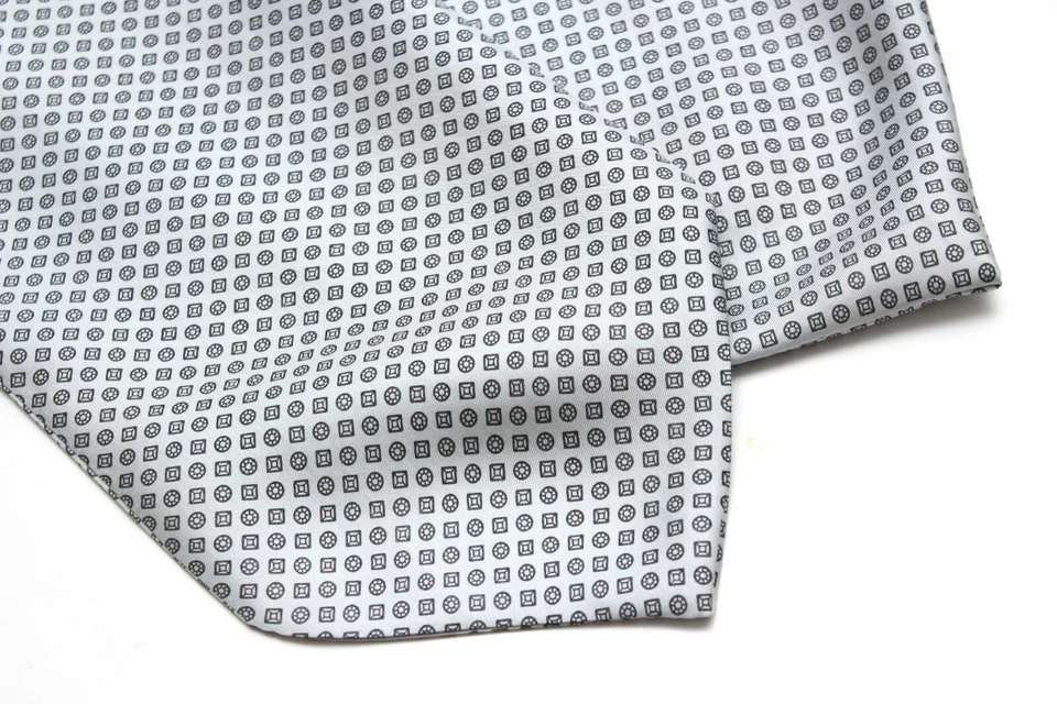 Camellucci Hombre Corbata Ascot Gris Adorno 100% Seda A131 Foto 2 de 4