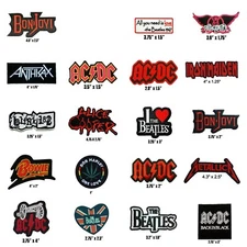 AC DC Aerosmith Alice Cooper Beatles Black Label Society Blink 182 Iron on Patch