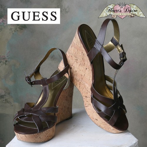 guess platform wedges