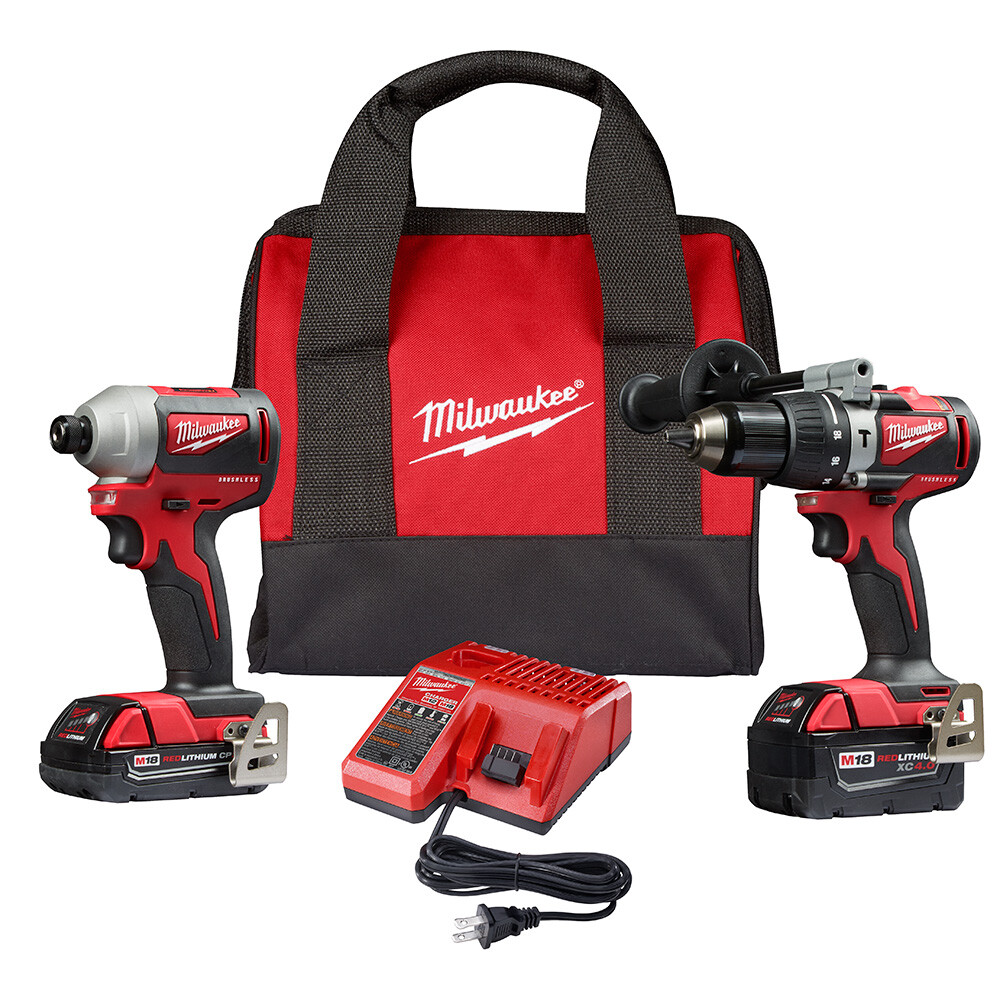 Milwaukee 2893-22CX M18 Brushless Hammer Drill/Impact Combo Kit